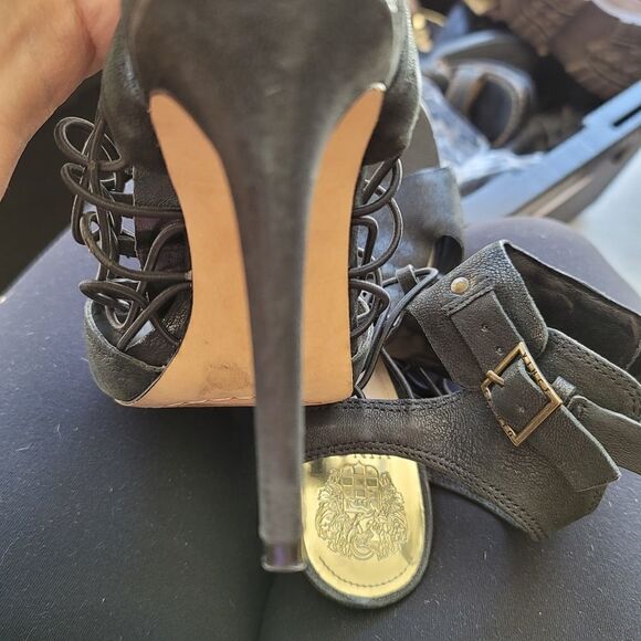 Vince camuto cage heeled sandals black Fossel - Picture 10 of 12